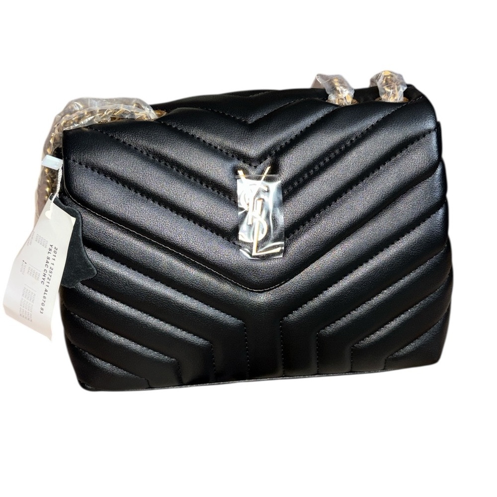 Fashion Lux  Black Quilted Shoulder Bag